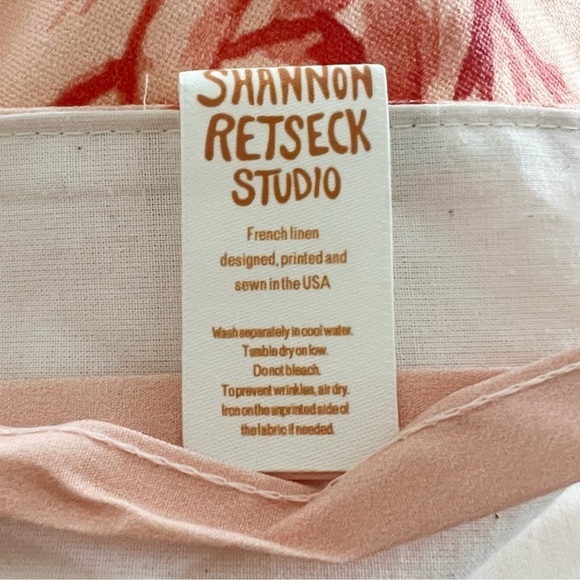 Shannon Retseck Studio Christmas Mushroom Peach Sienna Toile Bow Tree Skirt - Picture 4 of 8